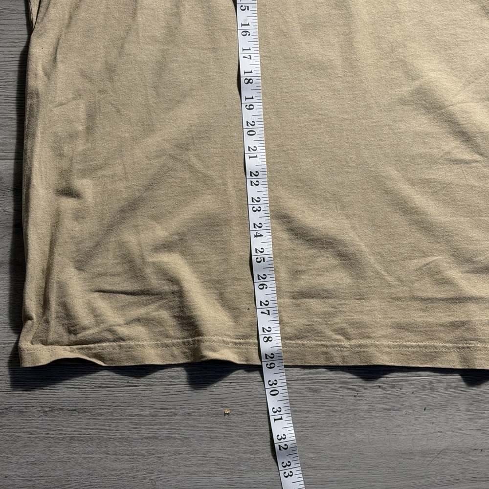 Carhartt Henley Pocket T Shirt Mens XL Beige Workwear Heavyweight Cotton - Picture 5 of 7